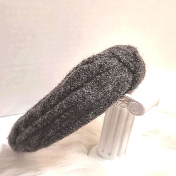 CABLE RIBBED SWEATER KNIT HEADBAND graphite gray - Picture 3 of 6